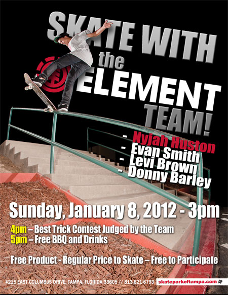 Element Skate Session with Nyjah Huston, Element